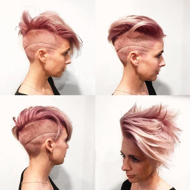Short Hairstyle With Buzzed Lines