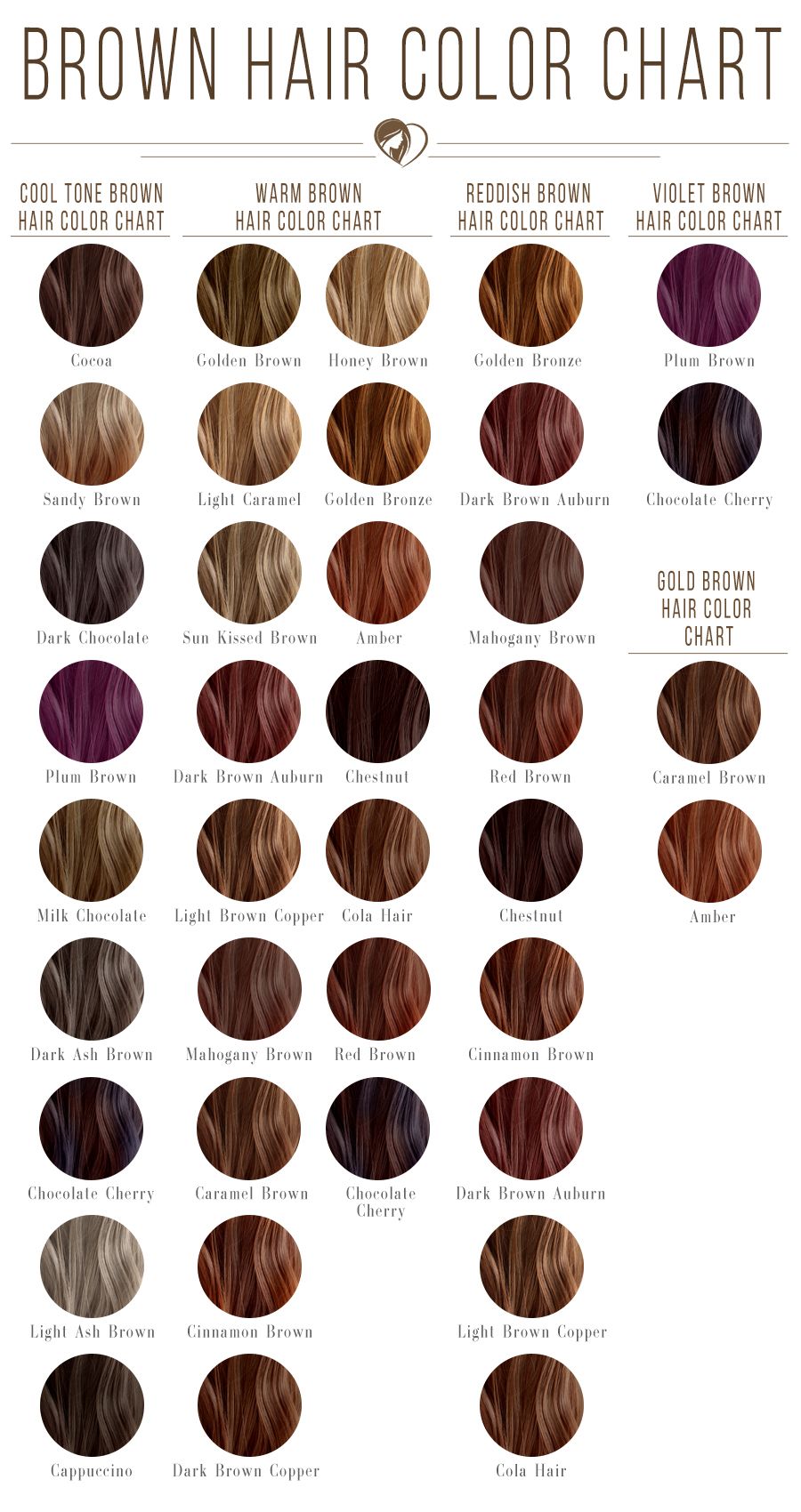 Dark Brown Hair Color Chart #brunette #brownhair