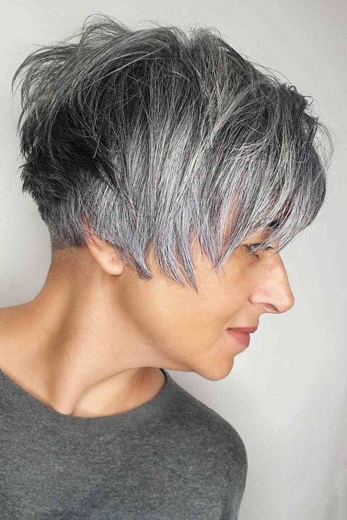 Natural Grey Hair Color #shortgreyhair #shorthairstyles #greyhairstyles