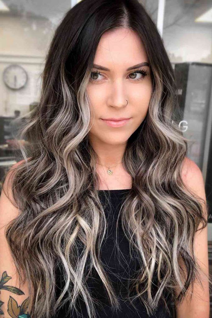 Ash Ombre For Wavy Hair #ombrehair #ashhairstyles