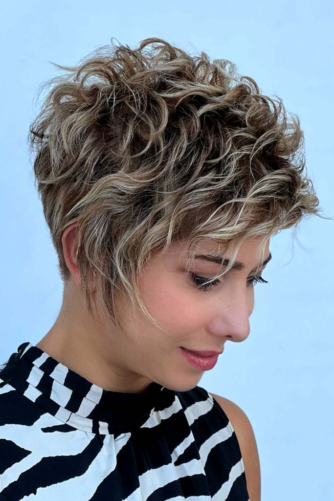 Feathered Curls on a Pixie