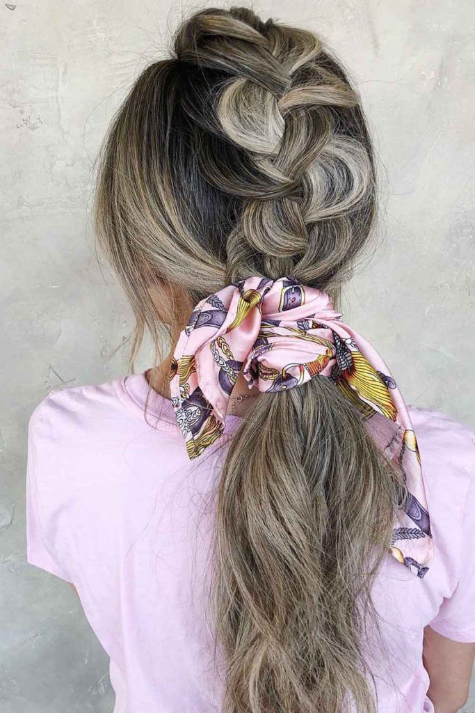 Low Messy Ponytail With Headband