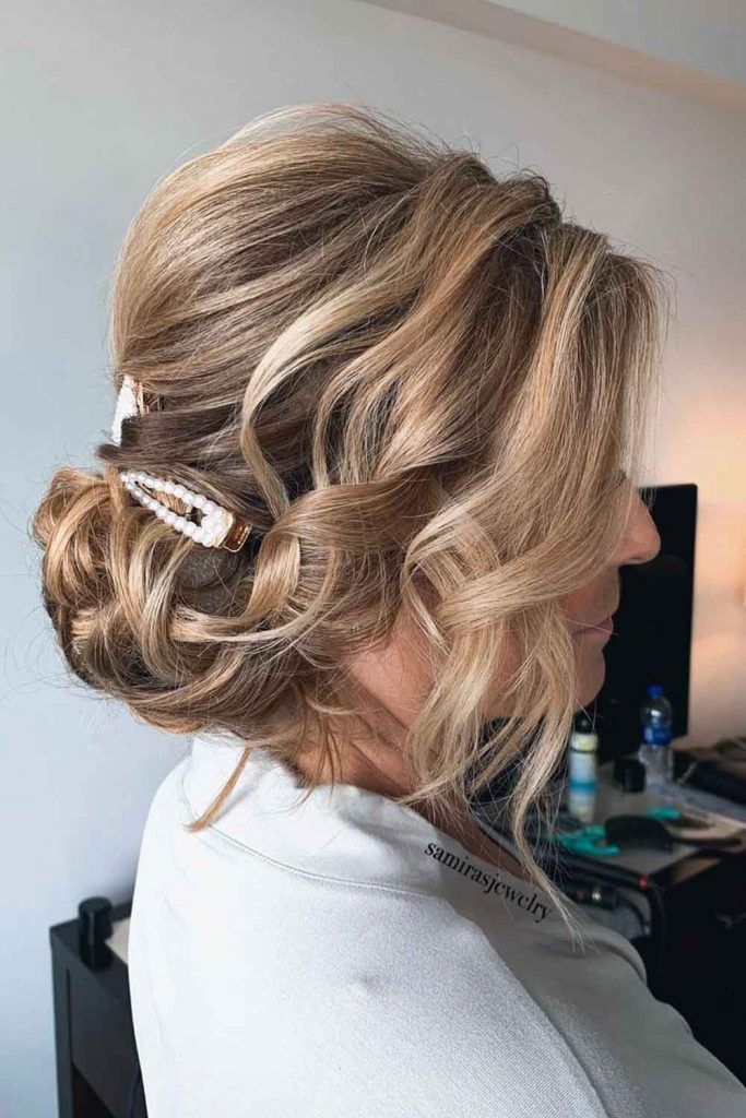 Low Messy Chignon Updo Hairstyles For Thin Hair