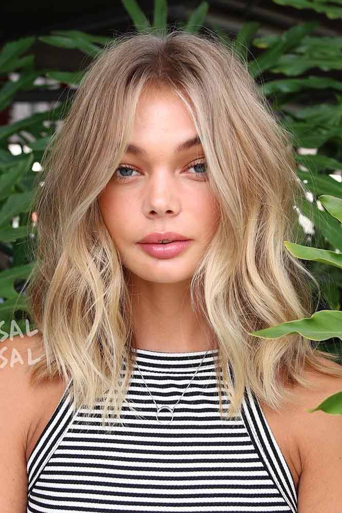 Blonde Middle Parted Haircut #layeredhaircuts #layeredhair #haircuts
