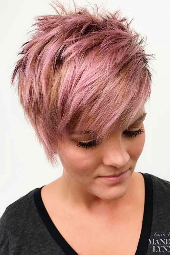 Coral Messy Pixie #colralhair #pinkhair