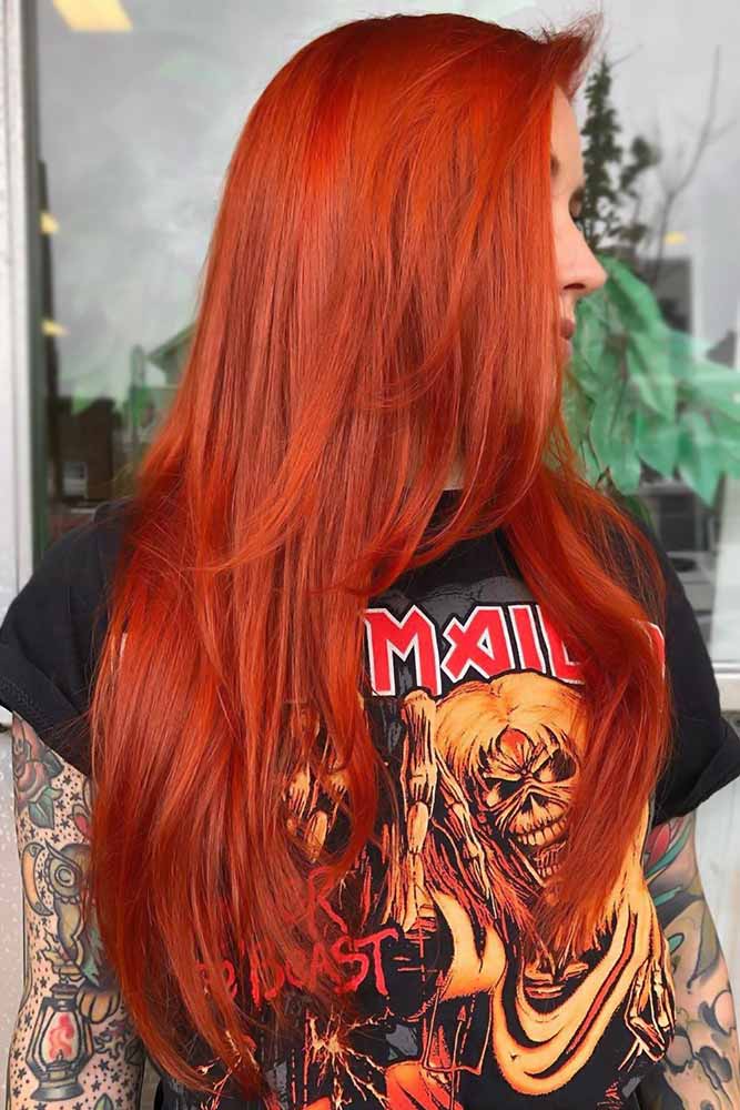 Bright Fiery Coral #redhair
