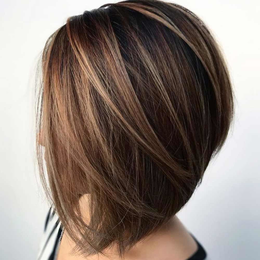 Straight Mid-Length Chestnut Style With Long Bangs